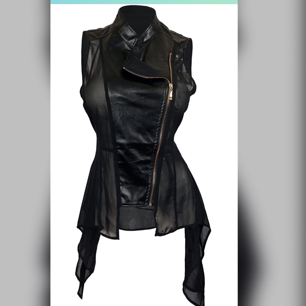Faux Leather Vest